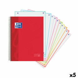 Notebook Oxford Europeanbook 10 School Classic Red A4 150 Sheets (5 Units)