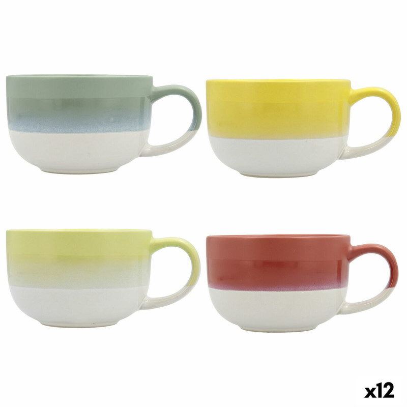 Cup Quid Atenua Ceramic Multicolour (460 ml) (12 Units)