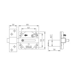 Safety lock IFAM CS88 50 mm