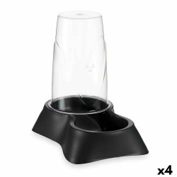 Pet feeding dish Dispenser Black polypropylene 3,5 L 21,5 x 32,5 x 32,5 cm (4 Units)