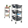 Vegetable trolley Stefanplast White Anthracite Plastic 40 x 29,5 x 68,5 cm (44 Unidades)