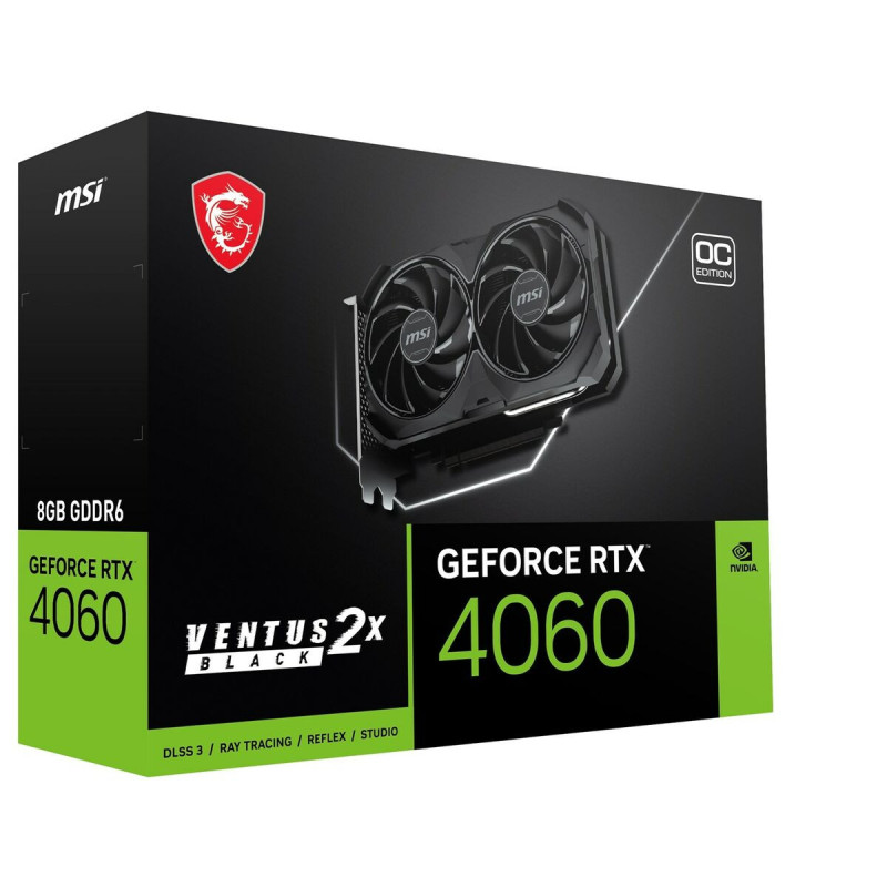 Graphics card MSI RTX 4060 VENTUS 2X BLAC Geforce RTX 4060 GDDR6 8 GB