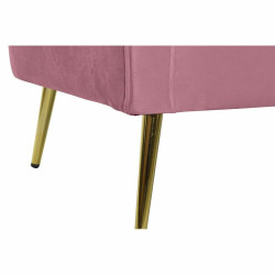 Sofa DKD Home Decor Pink Metal Polyester Sponge MDF Wood (140 x 77 x 81 cm)