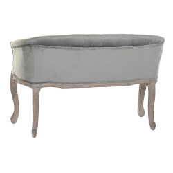 Sofa DKD Home Decor 107 x 60 x 69 cm Grey Velvet Rubber wood