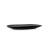 Flat Plate Bidasoa Fosil Black Ceramic Oval 22,8 x 20,1 x 2,2 cm (9Units)