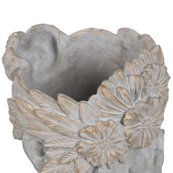 Planter Grey Cement Face 27 x 22 x 31 cm