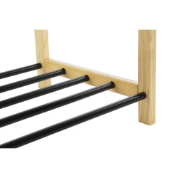 Shoe Rack Home ESPRIT Black Steel Pinewood 80 x 31 x 32 cm