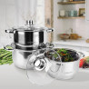 Saucepans Feel Maestro MR-2020-6M Silver