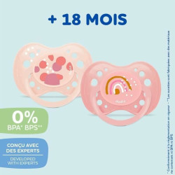 Pacifier Dodie + 18 Months Pink