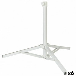 Base for beach umbrella Aktive White Metal 61 x 49,5 x 61 cm (6 Units)