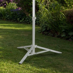 Base for beach umbrella Aktive White Metal 61 x 49,5 x 61 cm (6 Units)