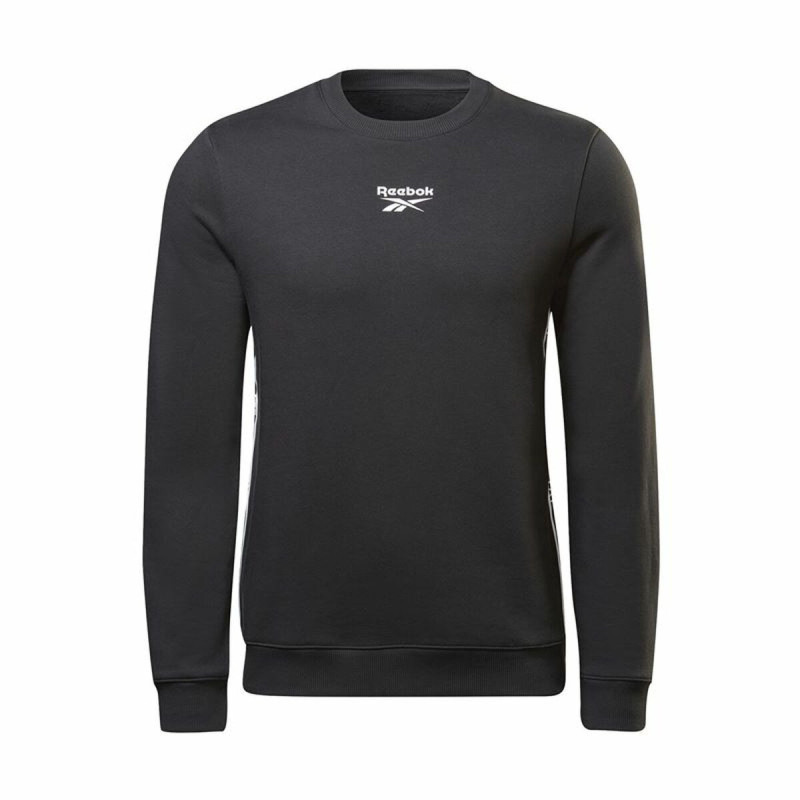 Men’s Sweatshirt without Hood Reebok RI Tape Crew Black