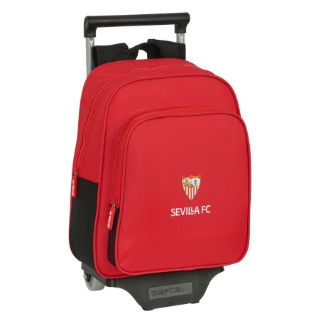 School Rucksack with Wheels Sevilla Fútbol Club Black Red 28 x 34 x 10 cm