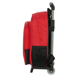 School Rucksack with Wheels Sevilla Fútbol Club Black Red 28 x 34 x 10 cm