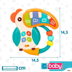 Musical Rattle Colorbaby Tucán 14,5 x 14,5 x 3 cm (6 Units)