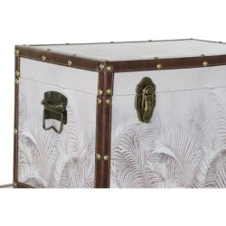 Set of Chests DKD Home Decor Canvas MDF Tropical (59,5 x 34 x 34 cm)