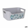 Multi-purpose basket Dem Sheets With handles 25 x 17 x 10 cm (24 Units)