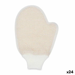 Bath Mitten Adjustable White Beige (24 Units)