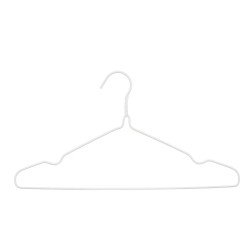 Set of Clothes Hangers White Metal Silicone 39,5 x 20 x 0,5 cm (24 Units)