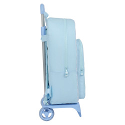 School Rucksack with Wheels Glow Lab Cisnes Blue 30 x 46 x 14 cm