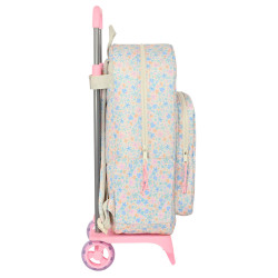 School Rucksack with Wheels BlackFit8 Blossom Multicolour 30 x 46 x 14 cm