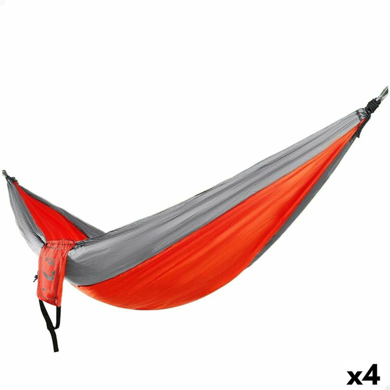 Hanging Hammock Aktive Red Grey 300 x 0,5 x 140 cm (4 Units)