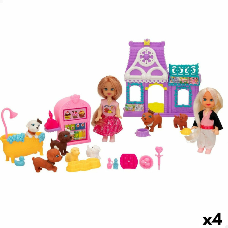 Playset Colorbaby Bella 4 Units 5,5 x 12 x 3,5 cm Pets