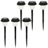 Set of solar garden lights Aktive 6 Pieces Stainless steel Plastic 10 x 38 x 10 cm (4 Units)