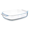 Serving Platter With handles Transparent Borosilicate Glass 3,8 L 38 x 6,5 x 25,4 cm (6 Units)