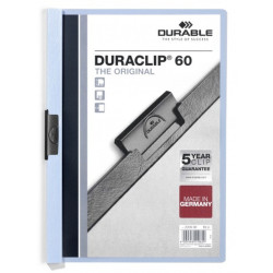 Document Folder Durable Duraclip 60 Blue Transparent A4 25 Pieces