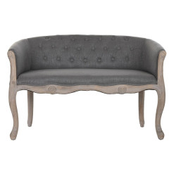 Sofa DKD Home Decor Polyester Rubber wood Dark grey (107 x 61 x 71 cm)