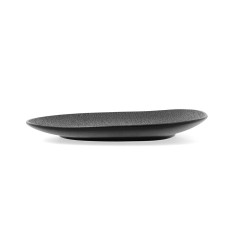 Flat Plate Bidasoa Fosil Black Ceramic Squared 21,1 x 20,3 x 2,3 cm (9Units)