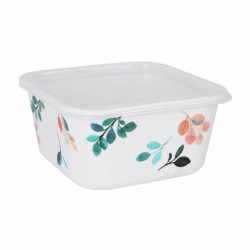 Square Lunch Box with Lid La Mediterránea Alba Melamin 13 x 13 x 6,5 cm (18 Units)