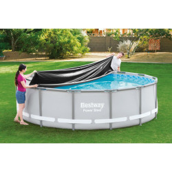 Swimming Pool Cover Bestway Ø 427 cm Black