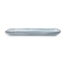 Serving Platter Quid Boreal Blue Ceramic 28 x 14 cm (4 Units) (Pack 4x)