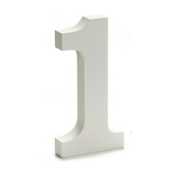 Number 1 Wood White (1,8 x 21 x 17 cm) (12 Units)