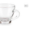 Piece Coffee Cup Set Transparent Glass 80 ml (24 Units)