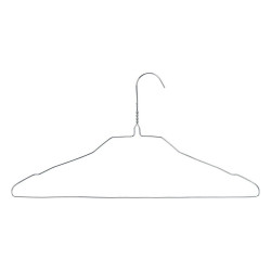 Set of Clothes Hangers 40 x 1 x 20 cm Silver Metal (24 Units)