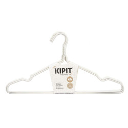 Set of Clothes Hangers White Metal Silicone 39,5 x 20 x 0,5 cm (24 Units)