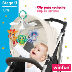 Cot Mobile Winfun 3-in-1 animals Plastic 31,5 x 42 x 20 cm (2 Units)