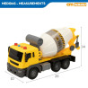 Concrete Mixer Lorry Speed & Go Light Sound 26 x 14 x 10 cm (4 Units)