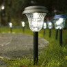 Set of solar garden lights Aktive 6 Pieces Stainless steel Plastic 10 x 38 x 10 cm (4 Units)