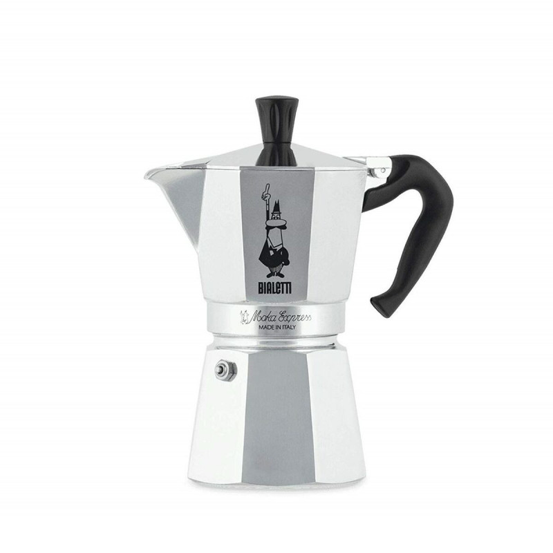 Italian Coffee Pot Bialetti Moka Express Aluminium 300 ml 6 Cups