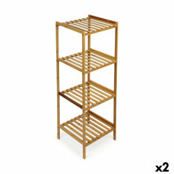 Shelves Confortime Natural 4 Shelves Bamboo 35 x 35 x 100 cm (2 Units)