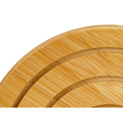 Table Mat Natural Bamboo 19 x 1 x 19 cm (24 Units) Circular