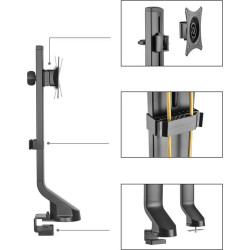 Screen Table Support MacLean MC-853 Black 32"