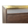 Chest of drawers DKD Home Decor Black Golden Metal Dark brown Mango wood Modern (70 x 45 x 92 cm)