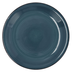 Flat plate Quid Vita Ceramic Blue (Ø 27 cm) (12 Units)