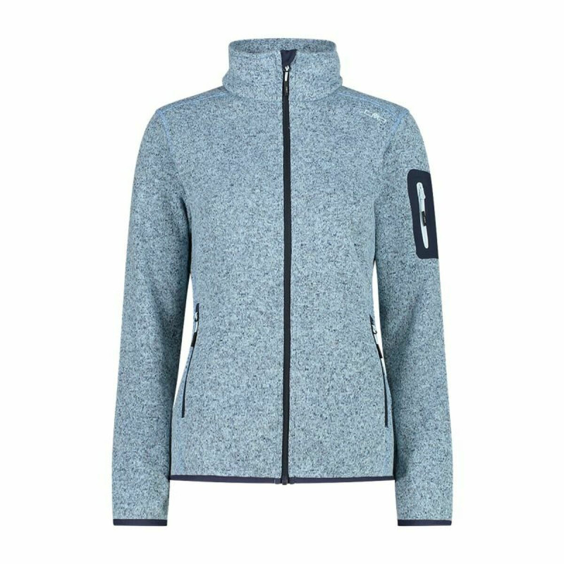 Women's Sports Jacket Campagnolo Melange Knit-Tech Blue