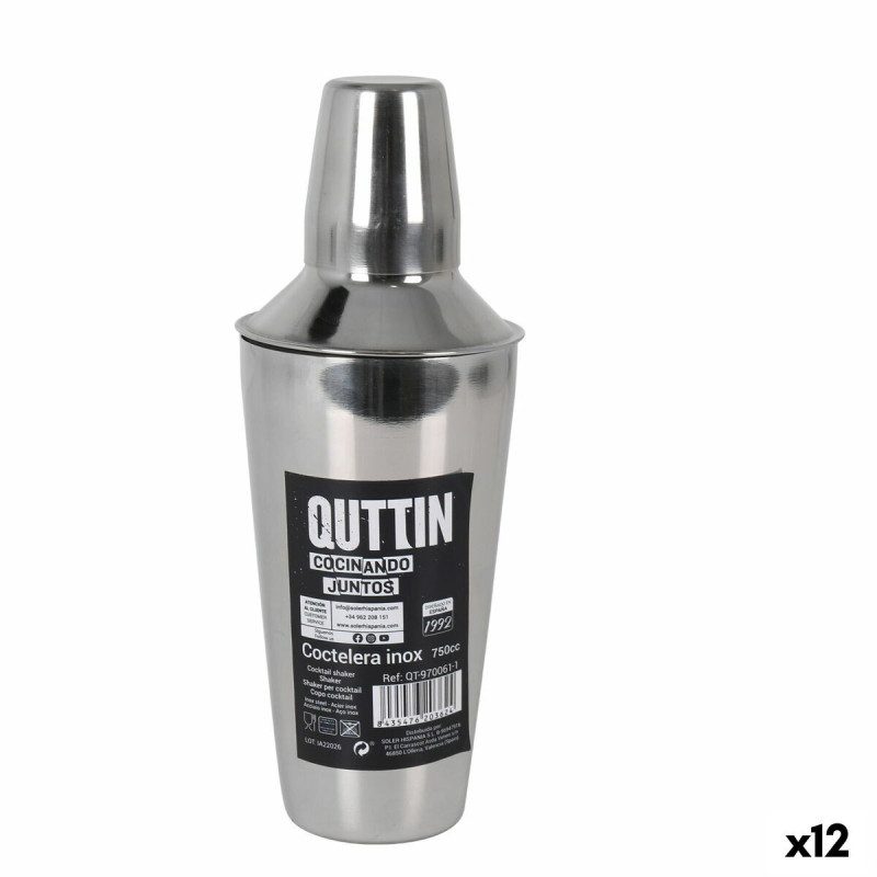 Cocktail Maker Quttin Stainless steel 750 ml ø 9,2 x 25,6 cm (12 Units)